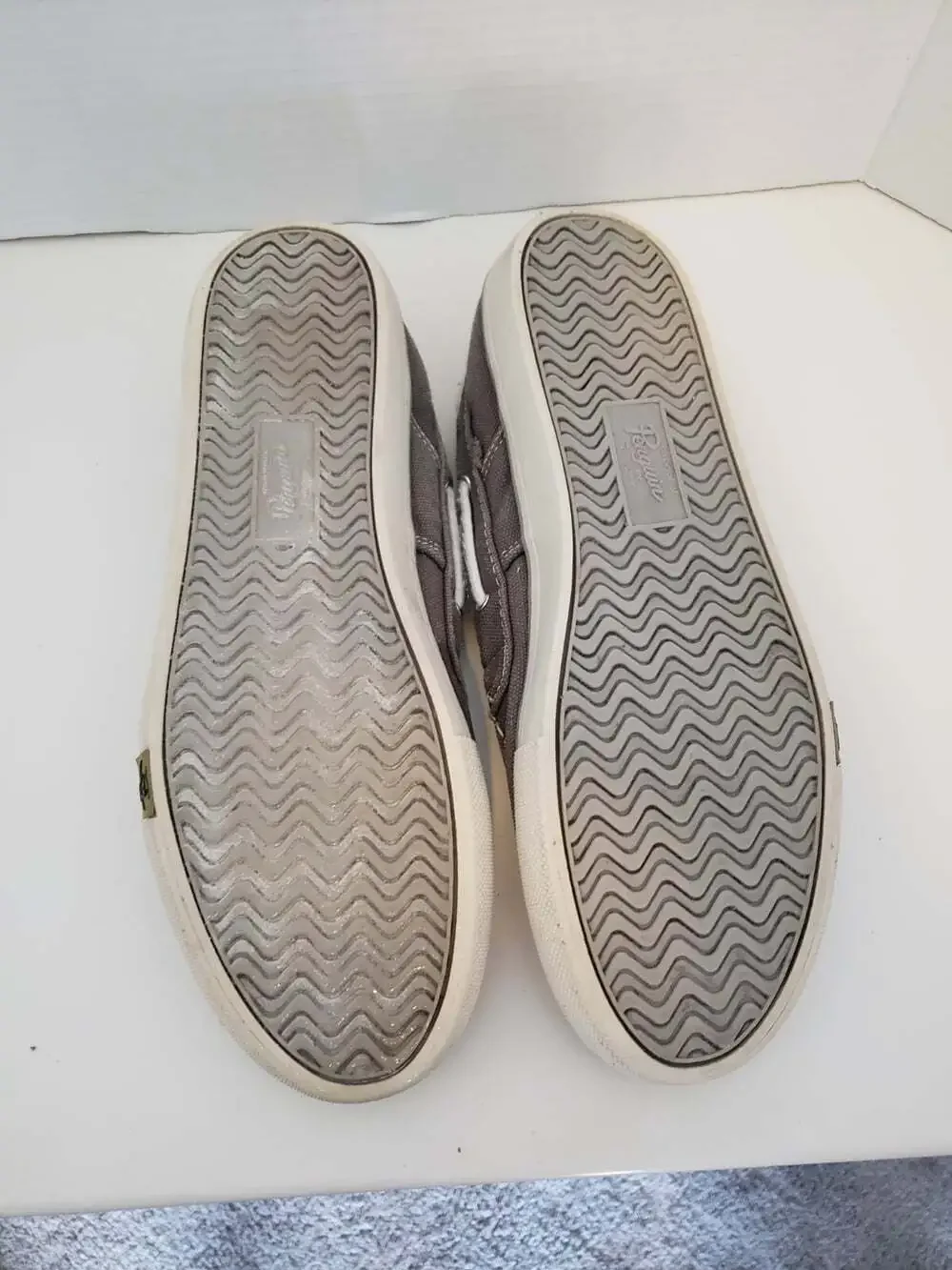 Mens Original Penguin Canvas Boat Shoes- Grey- Size 11